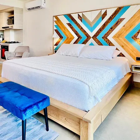 Espectacular Aparta Estudio Loft En Playa Manzanillo * Cartagena